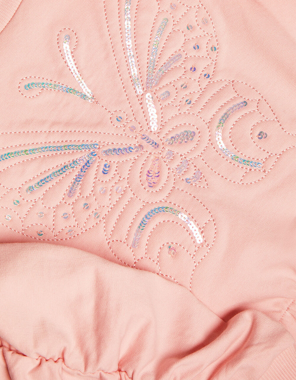 Butterfly Crop Sweater Pink
