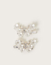 2-Pack Metal Pearl Butterfly Hair Clips, , large