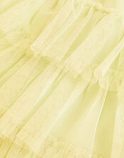 Alexandria Sequin Ruffle Tulle Swing Dress, Yellow (LEMON), large