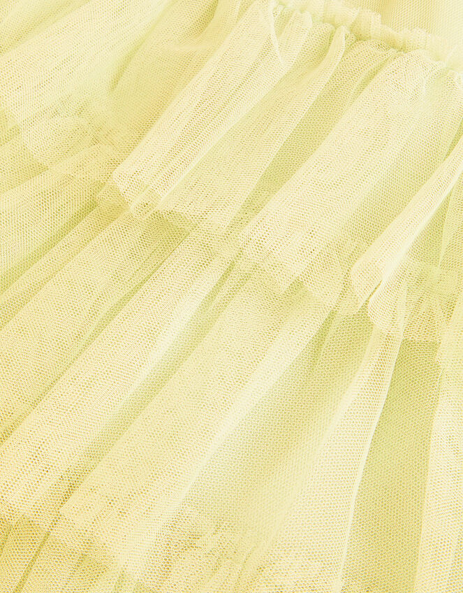 Alexandria Sequin Ruffle Tulle Swing Dress, Yellow (LEMON), large