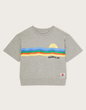 Surf's Up Short Sleeve Sweatshirt, Grey (GREY), large