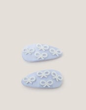 2-Pack Pearl Bow Hair Clips, , large