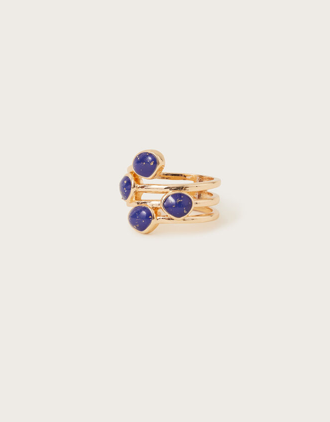 Chunky Stone Ring , Gold (GOLD), large