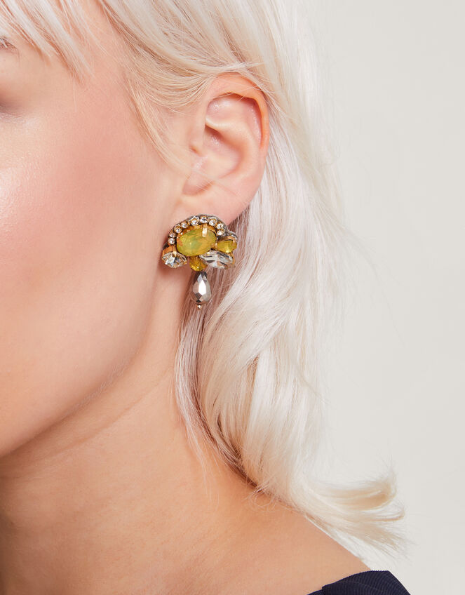 Statement Gem Earrings, , large