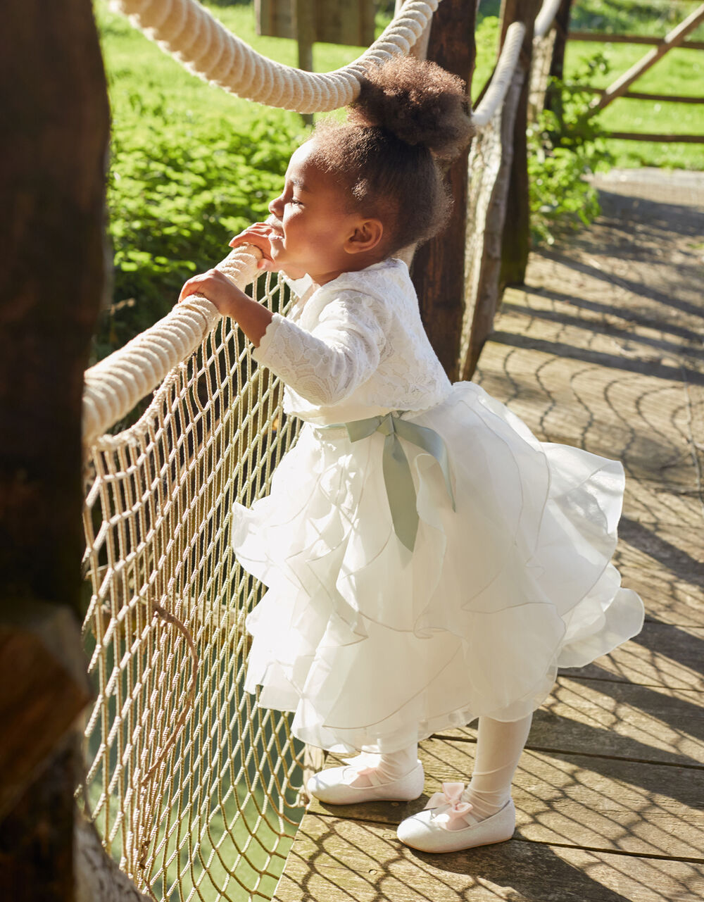 Children Baby Girls 0-3yrs | Baby Cancan Lace Ruffle Dress Ivory - IW21014