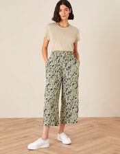 Printed Culottes in LENZING™ ECOVERO™, Green (KHAKI), large