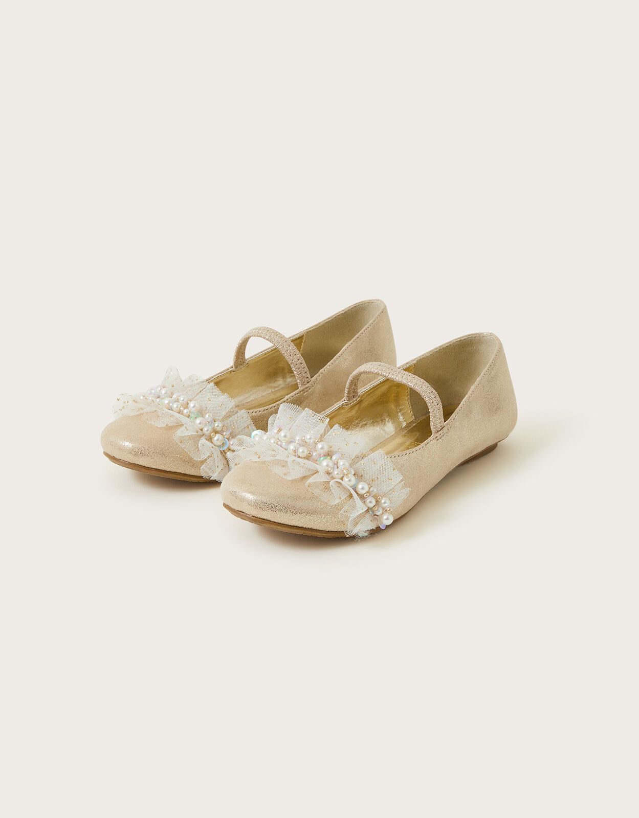 Gold flat top shoes uk