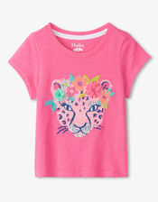 Hatley Sequin Cheetah T-Shirt, Pink (PINK), large