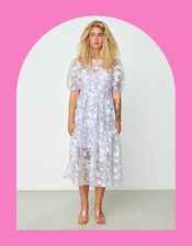 Crās Floral Mesh Dress, Purple (LILAC), large