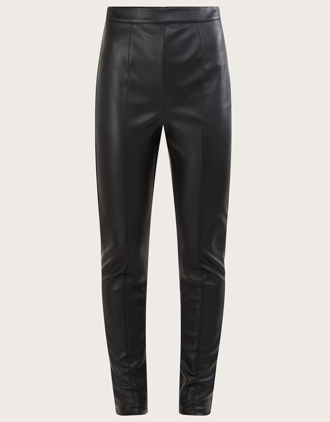 Lillian PU Trousers with Recycled Polyester, Black (BLACK), large