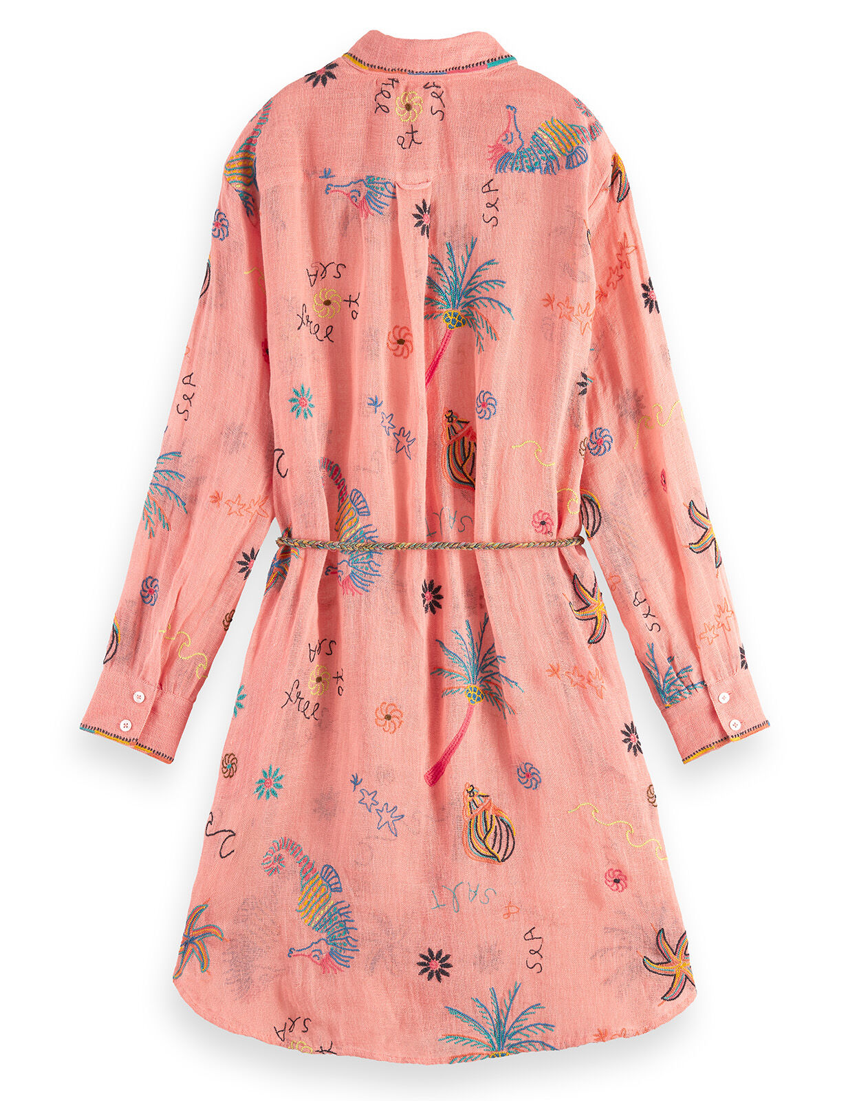 Scotch and Soda Oversized Shirt Dress Orange