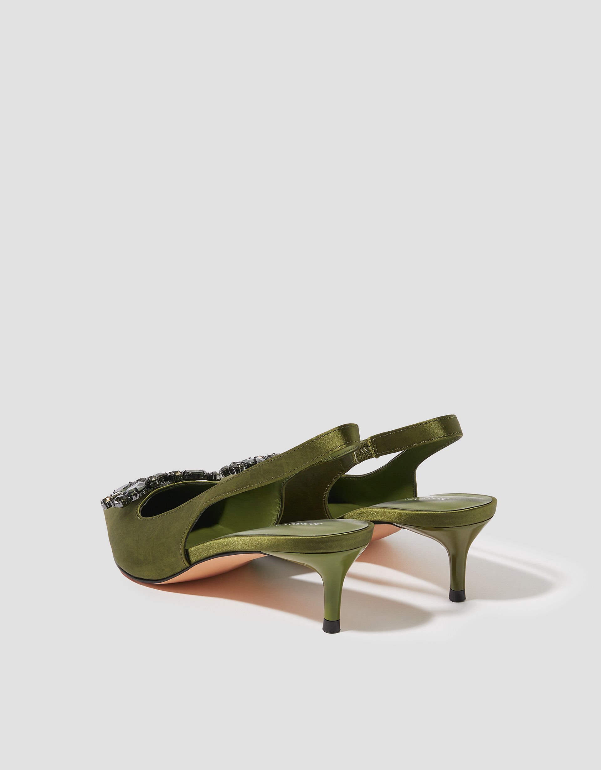 Green kitten heel shoes uk best sale