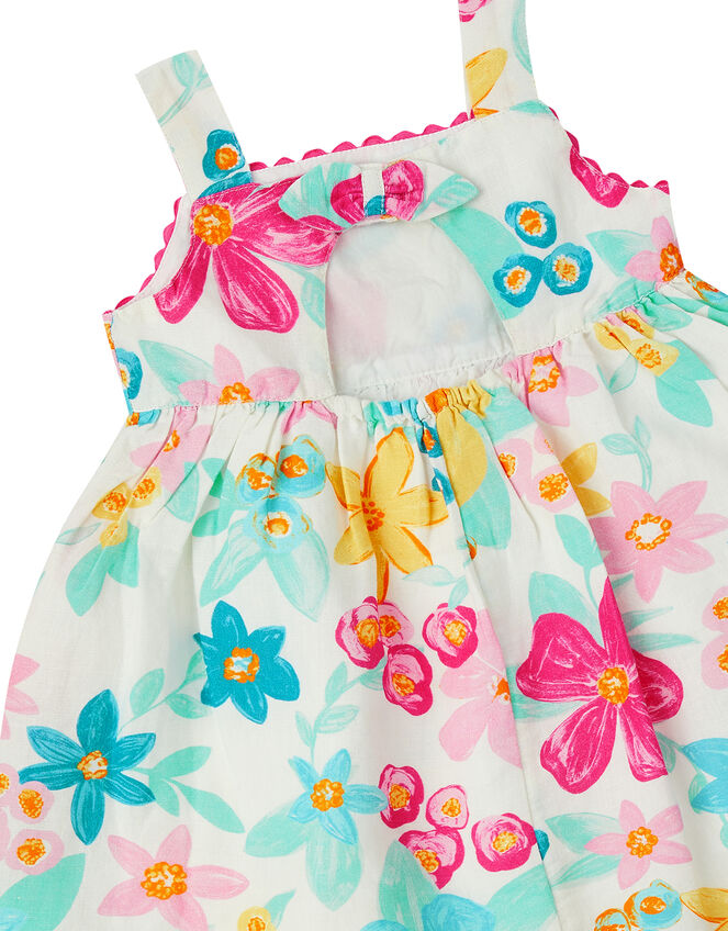 Baby Tanna Dress in Linen and Organic Cotton, Ivory (IVORY), large