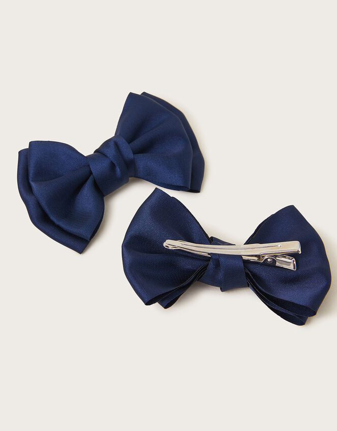 Bridesmaid Bow Hair Clips Set of Two, , large