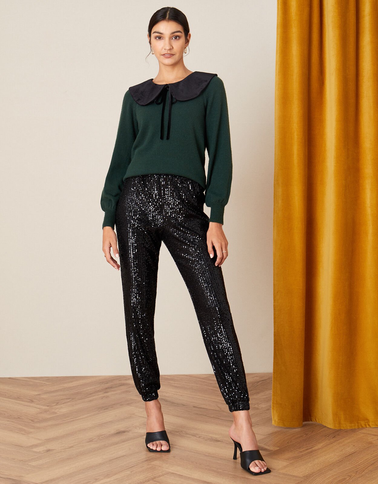Black sparkle joggers 2025