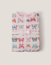 Butterfly Print Long Pyjamas Set, Pink (PINK), large
