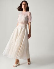 Rosie Lace Floral Bridal Top, Ivory (IVORY), large