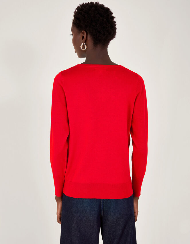 Di Double Bow Jumper, Red (RED), large