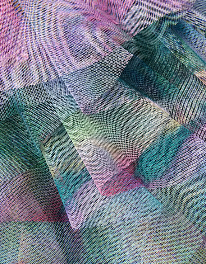 Watercolour Sleeveless Ruffle Party Dress, Multi (MULTI), large