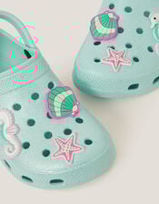 Under The Sea Charm Clogs, Blue (AQUA), large