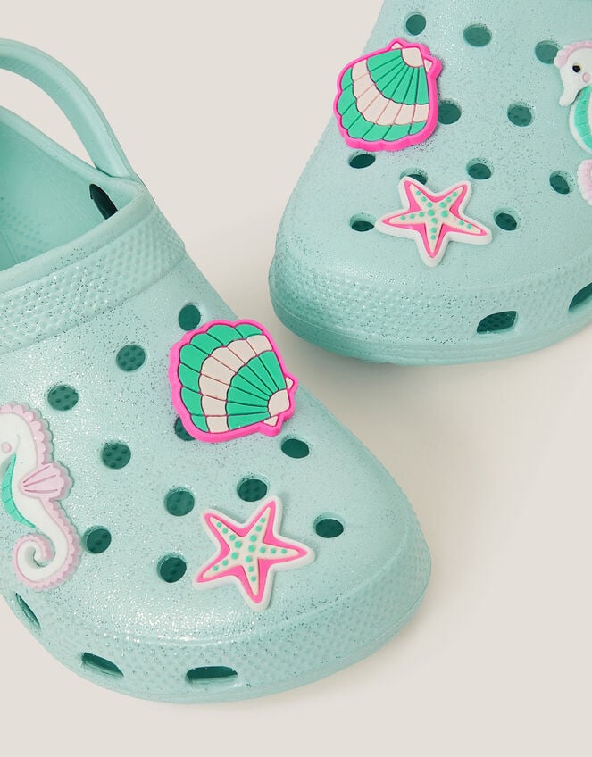 Under The Sea Charm Clogs, Blue (AQUA), large