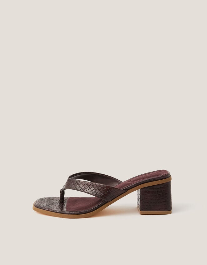 Tilly Toe Thong Mules, Red (BURGUNDY), large