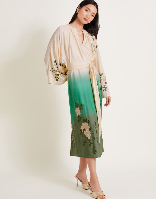 Florence Ombre Floral Dress Green | Evening Dresses | Monsoon UK.