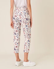 Floral Print Trousers, Ivory (IVORY), large