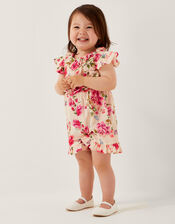 Baby Artisan Rose Print Romper, Ivory (IVORY), large