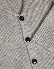Shawl Collar Chunky Cardigan, Grey (GREY), large
