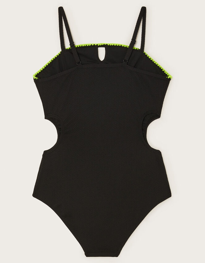 Texture Swimsuit , Black (BLACK), large