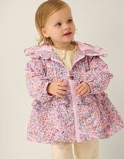 Baby Bunny Floral Print Raincoat, Pink (PINK), large