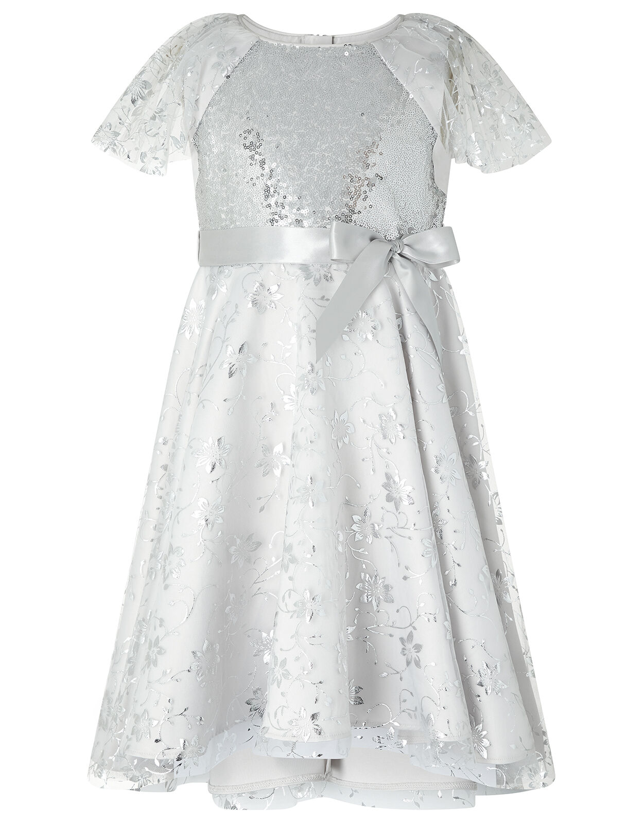 monsoon silver sequin dress