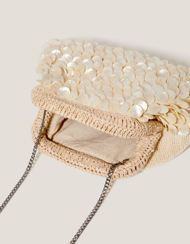 Saya Shell Embellished Clutch Bag, , large