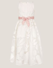 Floral Embroidered Maxi Party Dress, Ivory (IVORY), large