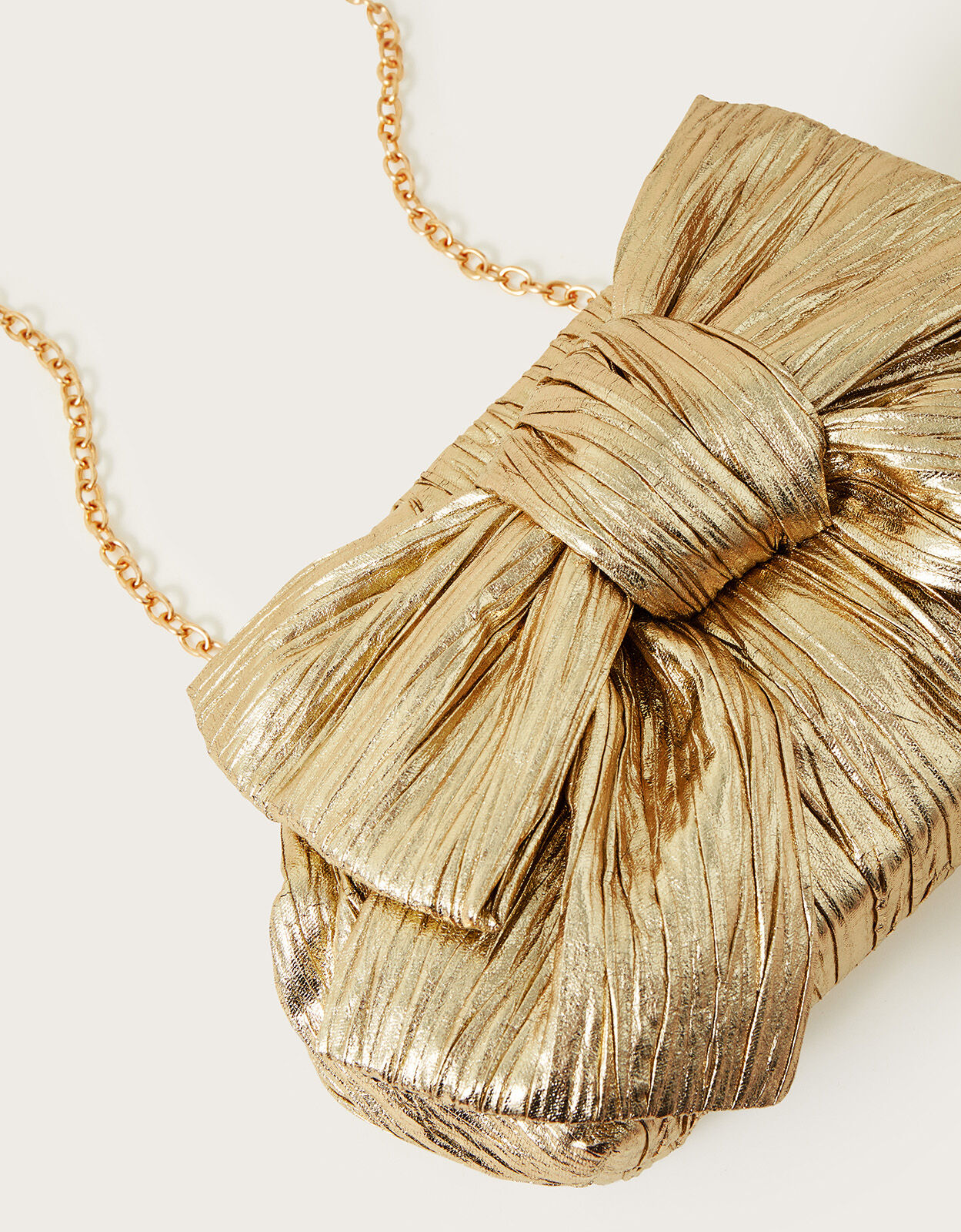 Oversized Bow Metallic Bag Bags Purses Monsoon UK