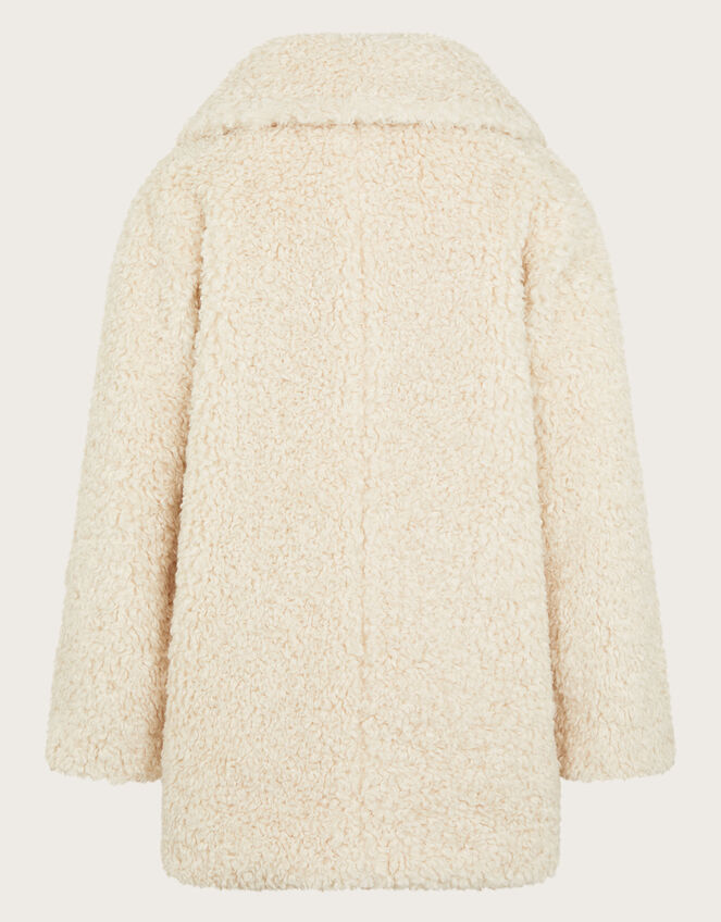 Heart Pocket Borg Crombie Coat, Cream (CREAM), large