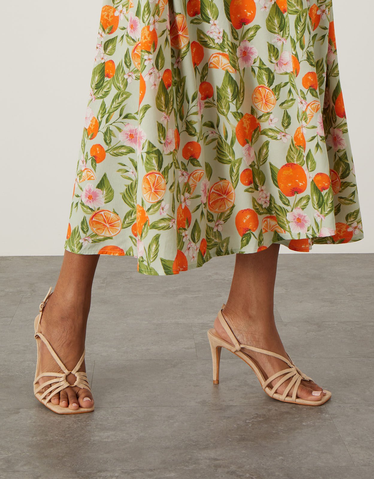Barely There Ring Detail Heels Nude