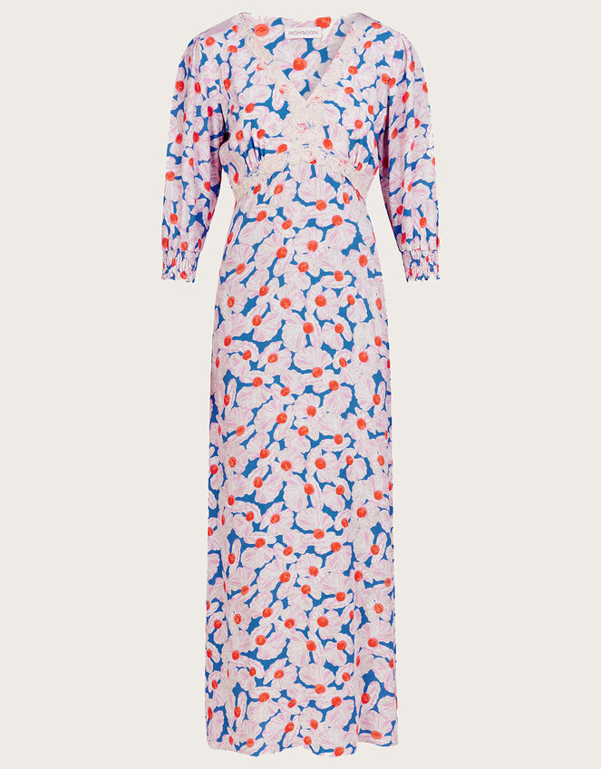 Ayla Print Maxi Dress, Blue (BLUE), large
