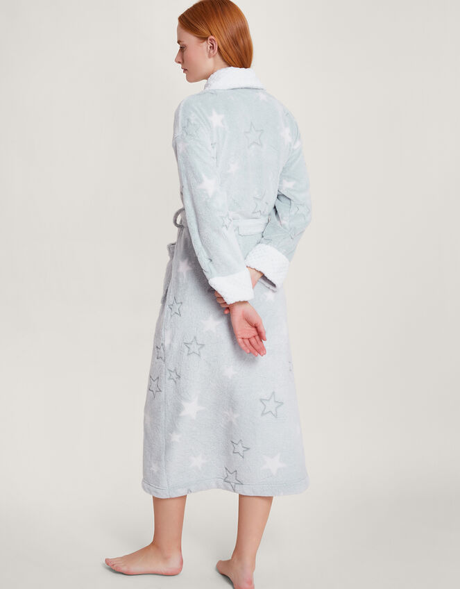 Star Print Dressing Gown, Grey (GREY), large