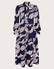 Nula Print Tier Dress, Blue (NAVY), large