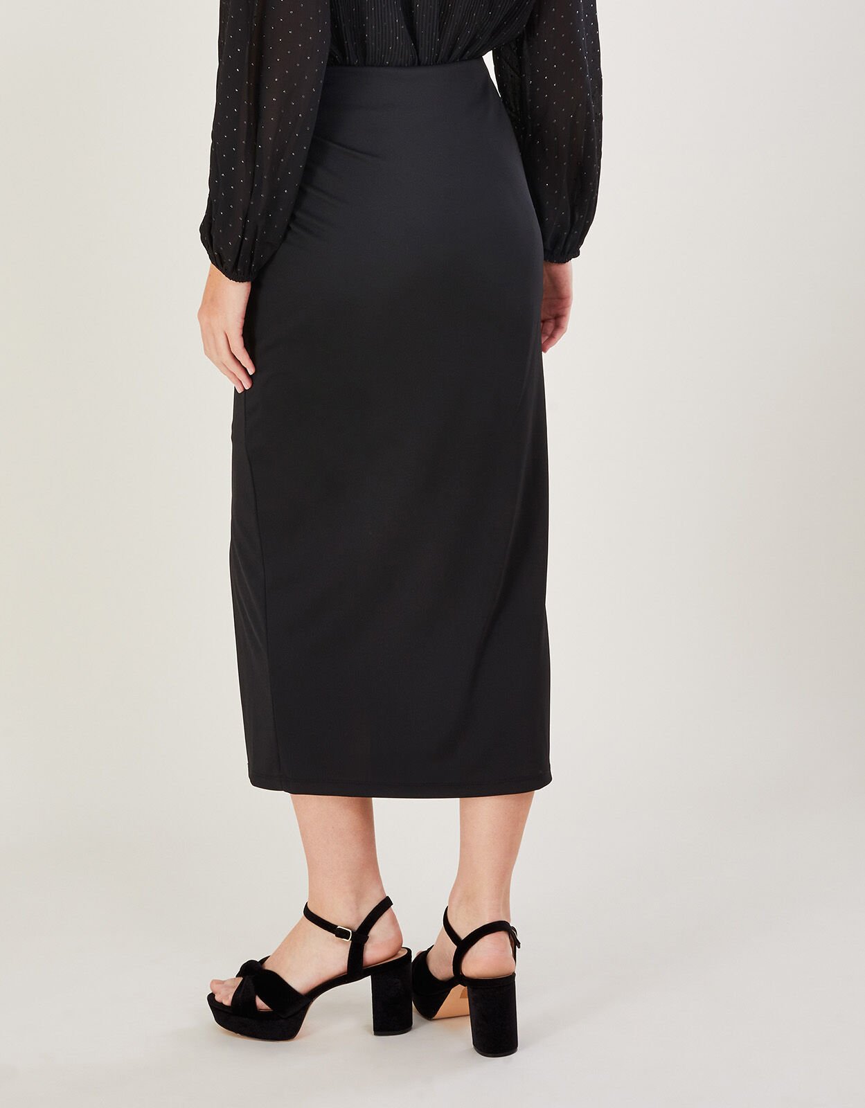 Ruched waist store jersey skirt