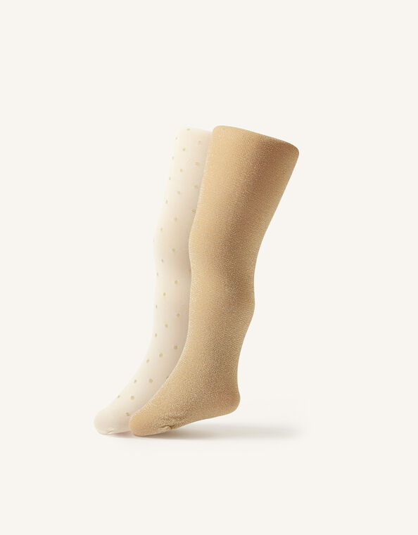 2-Pack Baby Sparkle Tights, Gold (GOLD), large