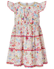 Baby Constance Ditsy Floral Dress, Ivory (IVORY), large