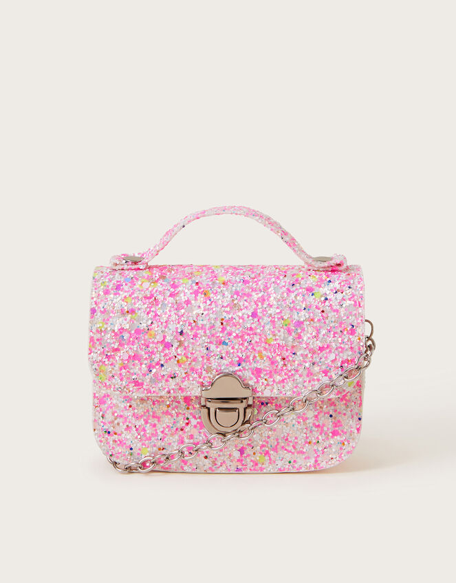 Mini Glitter Satchel Bag, , large