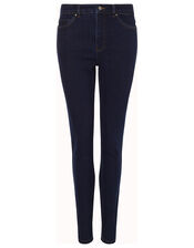 Iris Short-Length Skinny Jeans, Blue (BLUE BLACK), large