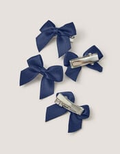 4-Pack Mini Bow School Hair Clips, , large