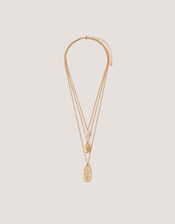 Triple Pendant Layered Necklace, , large