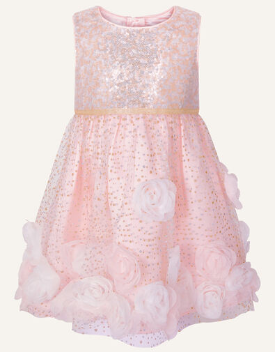 Baby 3D Flower Sequin Dress Pink, Pink (PINK), large