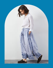 East Teleri Stripe Maxi Skirt, Blue (BLUE), large